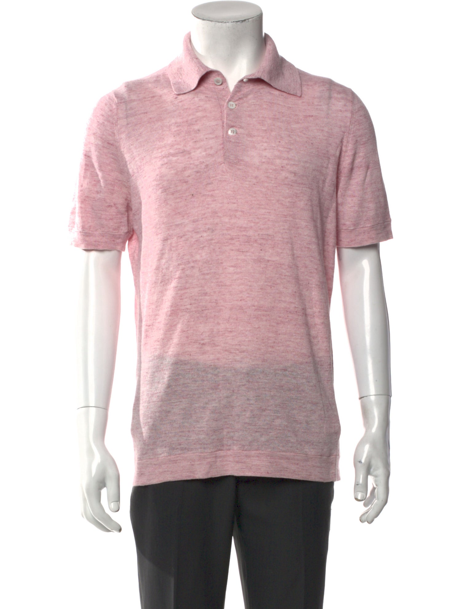 Brunello Cucinelli Linen Collar Polo Shirt