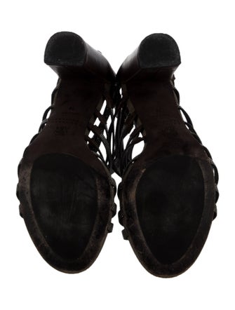 Brunello Cucinelli Monili Leather Gladiator Sandals