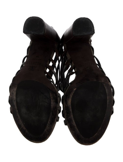 Brunello Cucinelli Monili Leather Gladiator Sandals