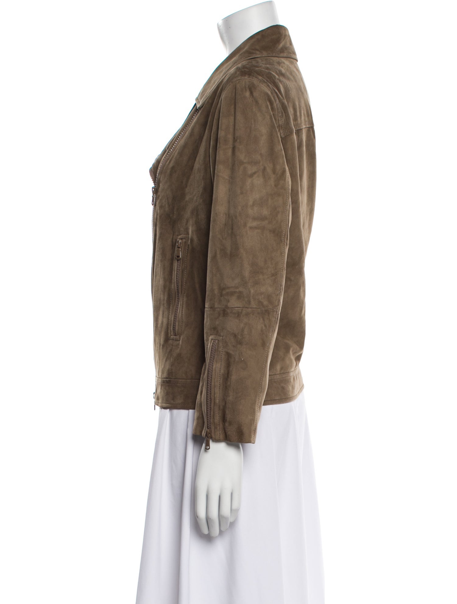 Brunello Cucinelli Leather Biker Jacket