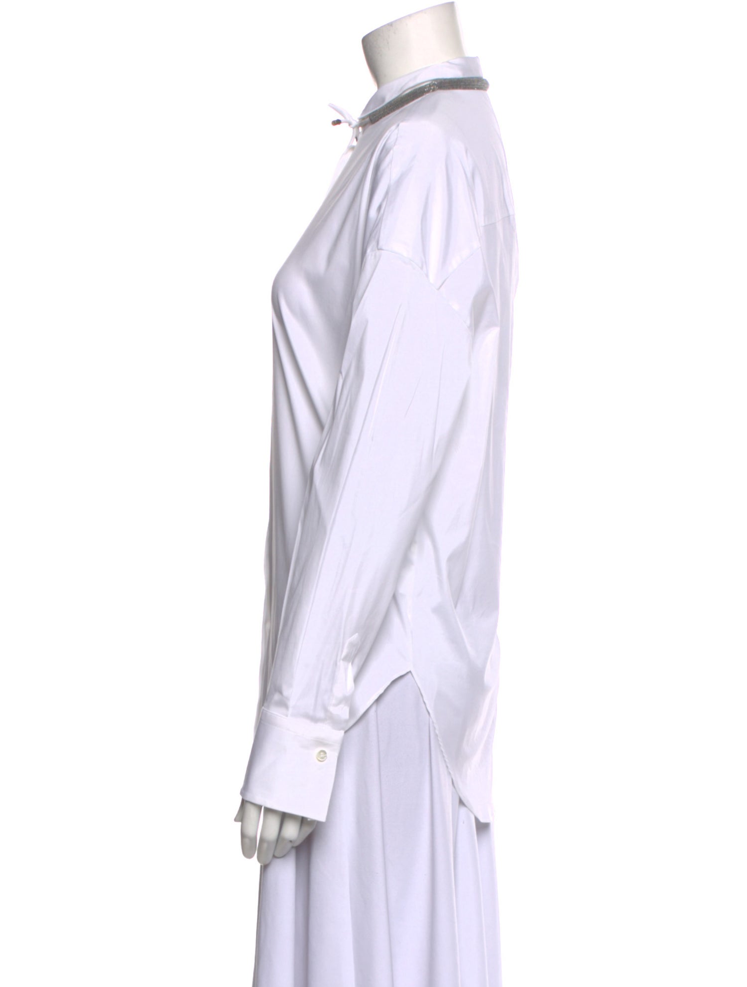 Brunello Cucinelli Long Sleeve Button-Up Top