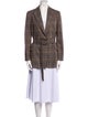 Brunello Cucinelli Virgin Wool Plaid Print Coat