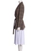Brunello Cucinelli Virgin Wool Plaid Print Coat
