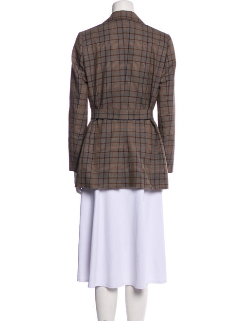 Brunello Cucinelli Virgin Wool Plaid Print Coat