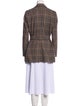 Brunello Cucinelli Virgin Wool Plaid Print Coat