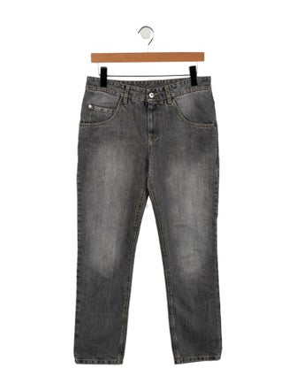 Brunello Cucinelli Mid-Rise Straight Leg Jeans
