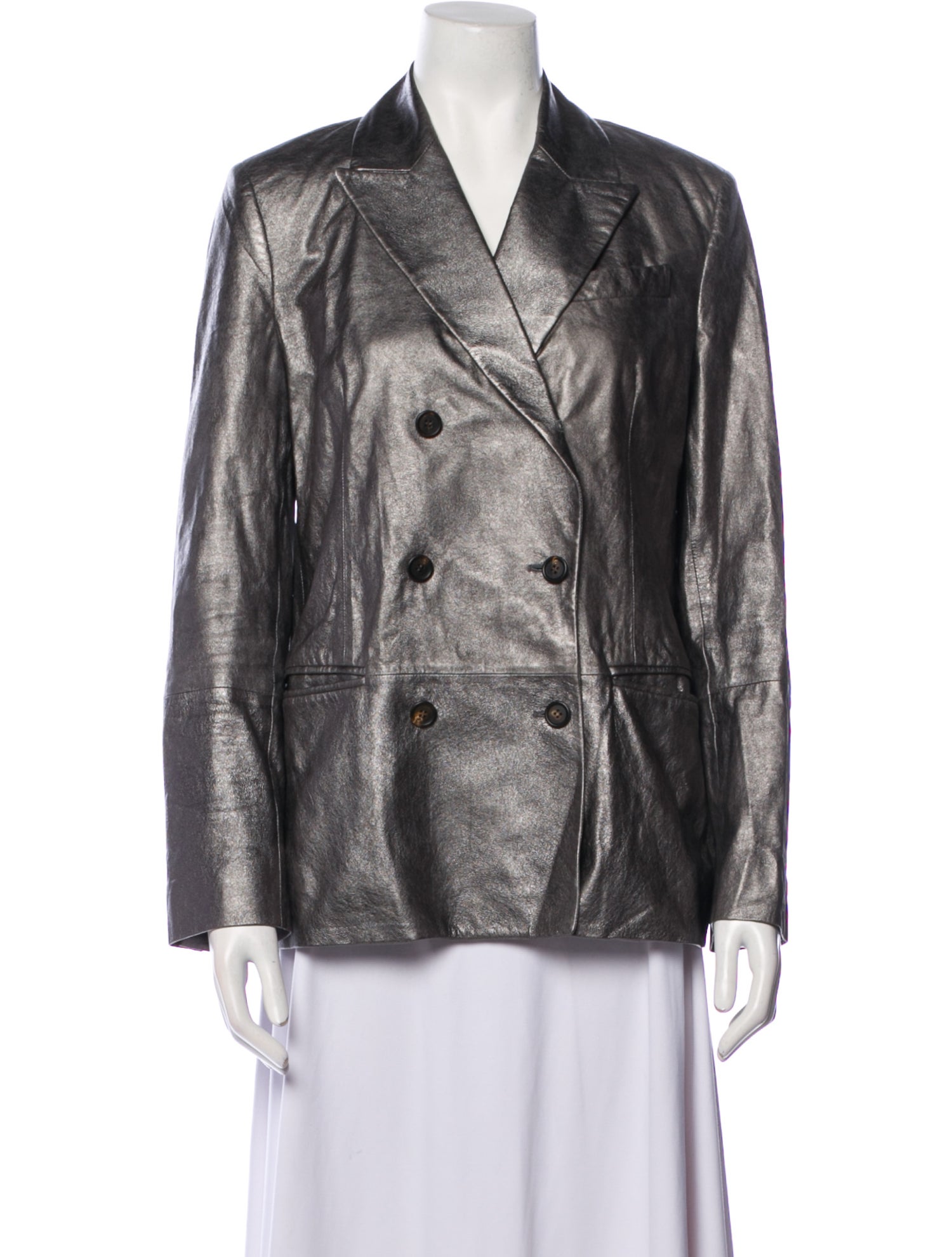 Brunello Cucinelli Leather Blazer