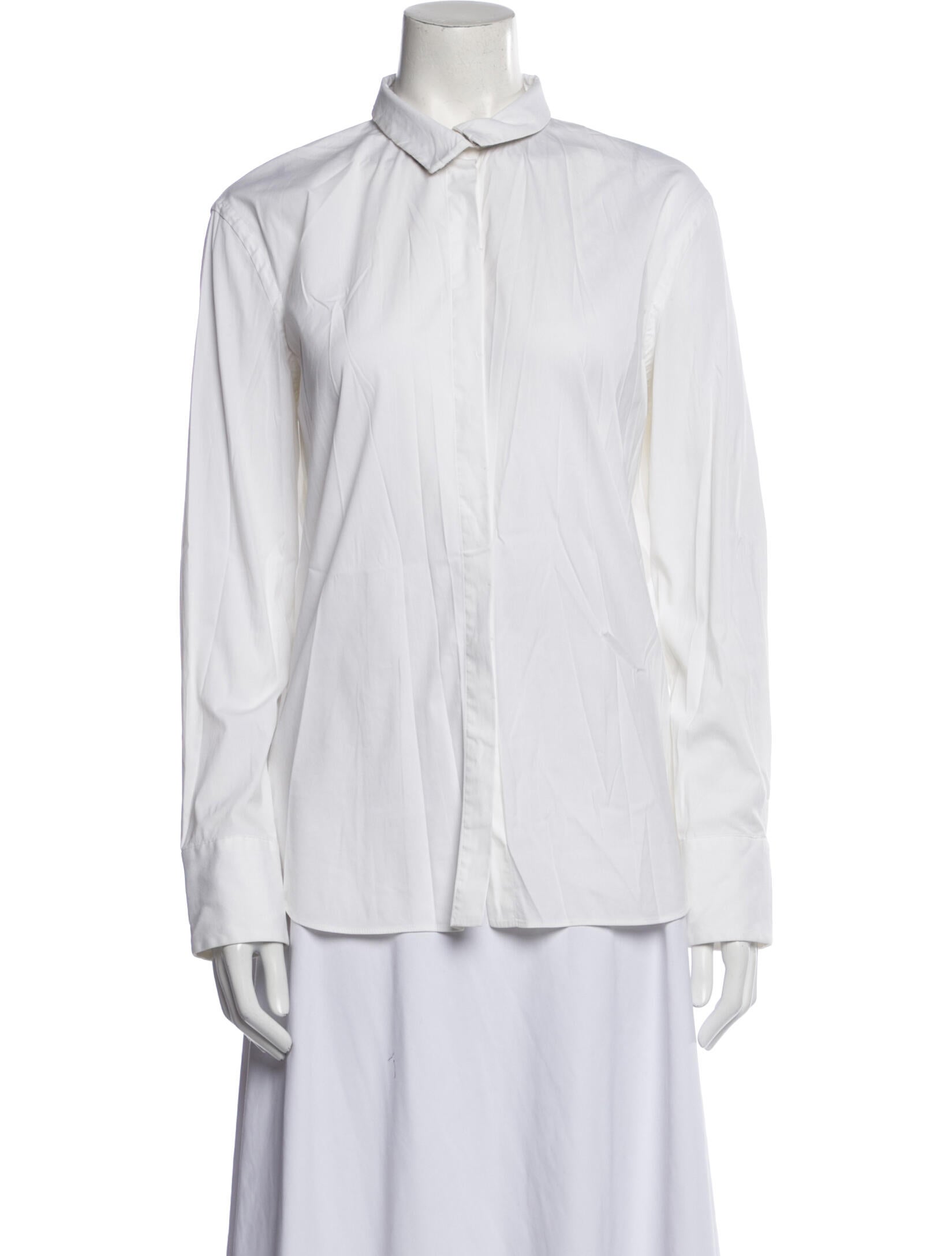 Brunello Cucinelli Long Sleeve Button-Up Top