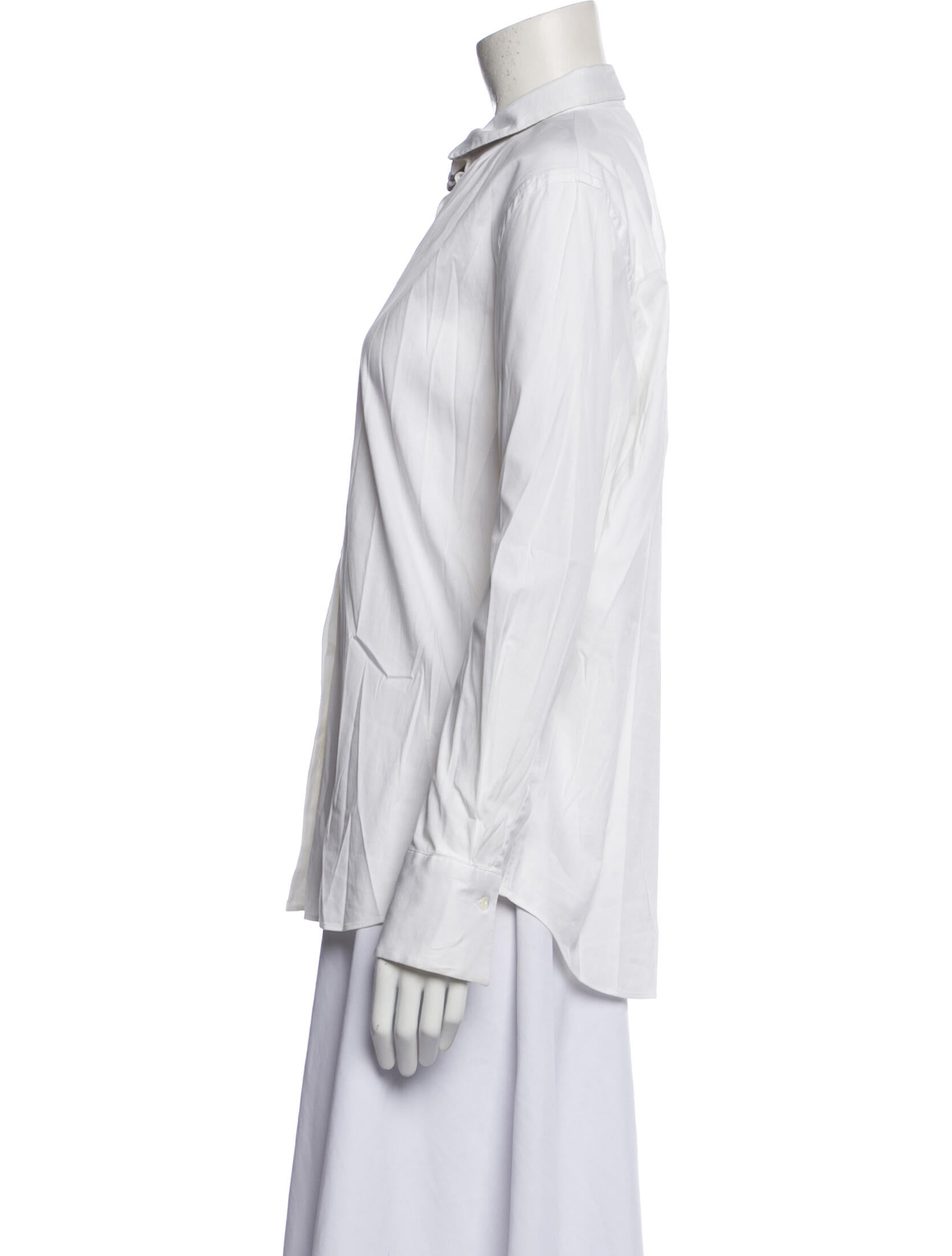 Brunello Cucinelli Long Sleeve Button-Up Top