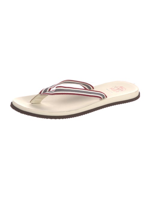 Brunello Cucinelli Striped Flip Flops