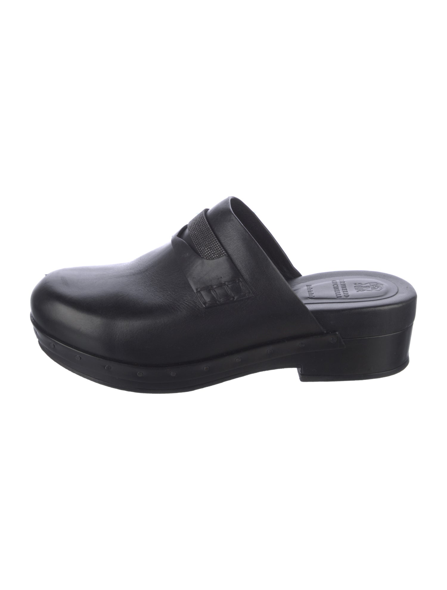 Brunello Cucinelli Monili Leather Mules