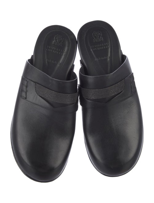 Brunello Cucinelli Monili Leather Mules