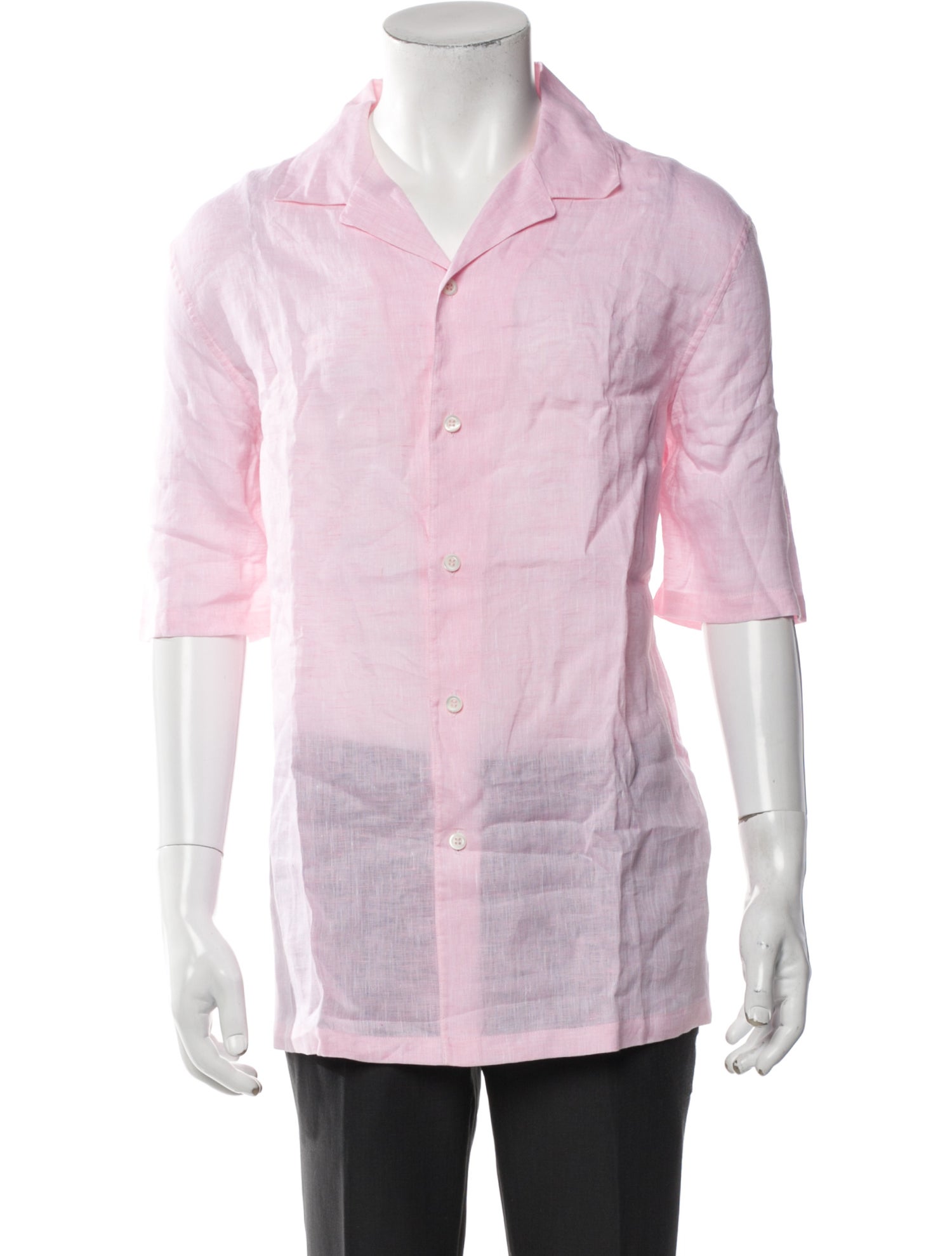 Brunello Cucinelli Linen Short Sleeve Shirt