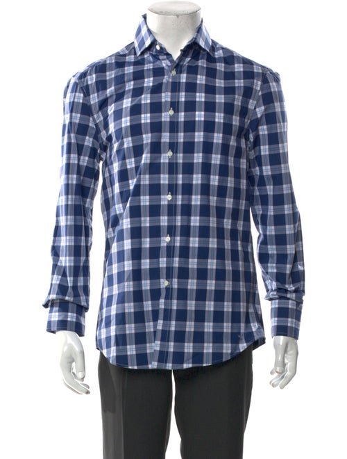 Brunello Cucinelli Plaid Print Long Sleeve Shirt