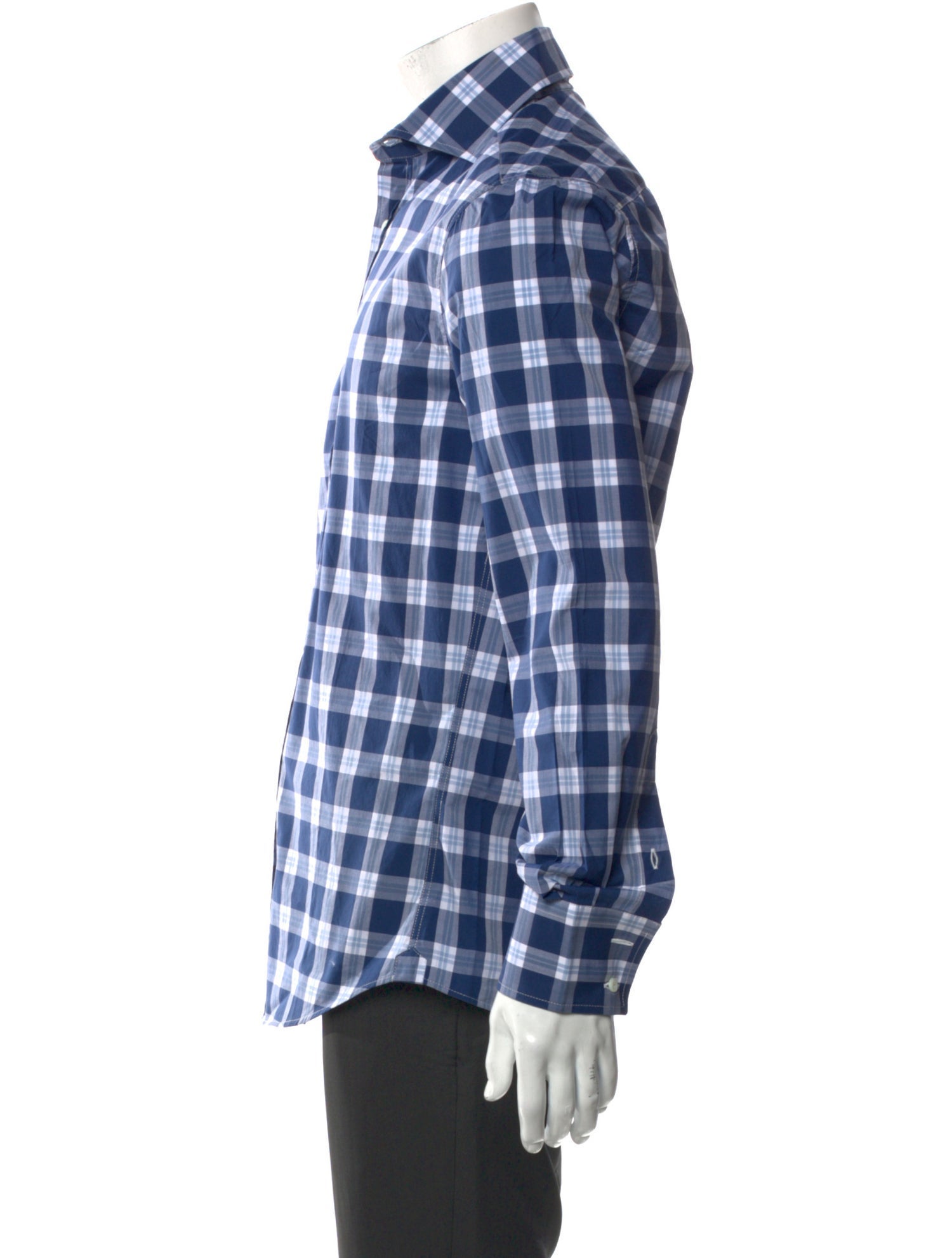 Brunello Cucinelli Plaid Print Long Sleeve Shirt