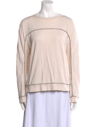Brunello Cucinelli Bateau Neckline Long Sleeve Sweatshirt