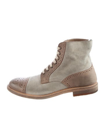 Brunello Cucinelli Brogue Ankle Boots