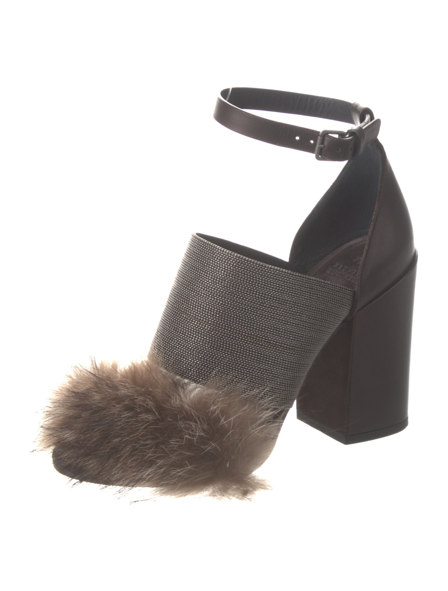 Brunello Cucinelli Monili Leather Sandals