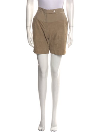 Brunello Cucinelli Leather Mini Shorts