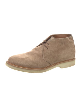 Brunello Cucinelli Suede Lace-Up Boots
