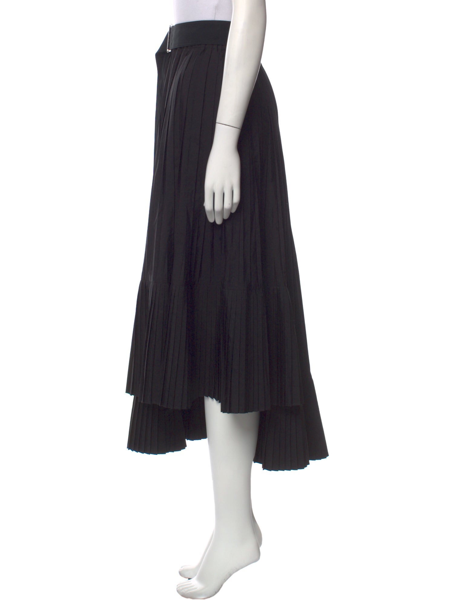 Brunello Cucinelli Pleated Accents Midi Length Skirt