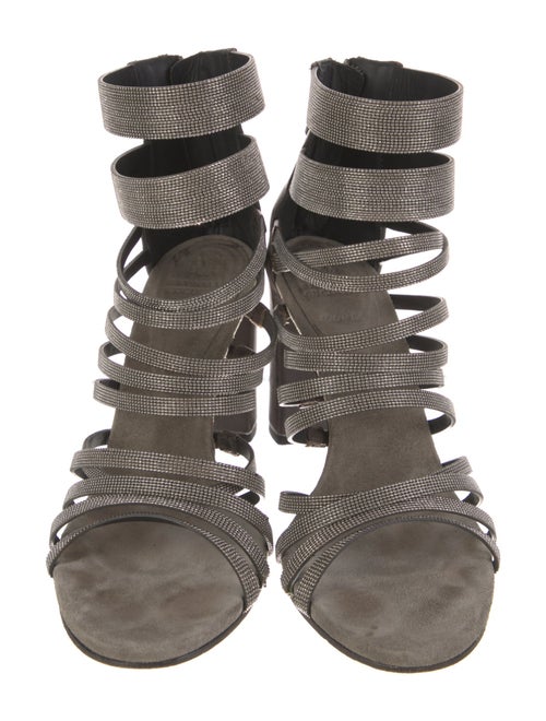Brunello Cucinelli Monili Leather Gladiator Sandals