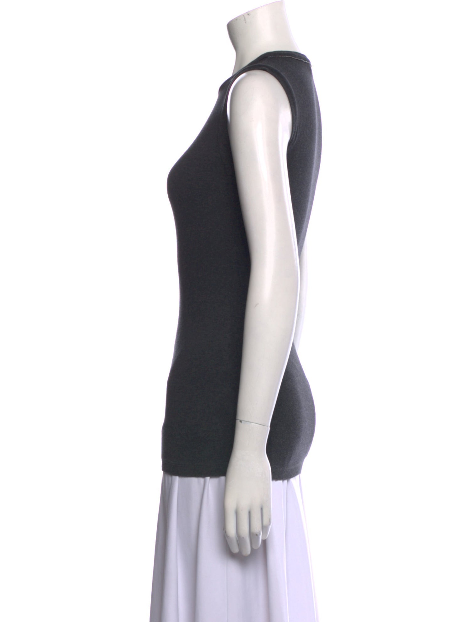 Brunello Cucinelli Crew Neck Sleeveless Top