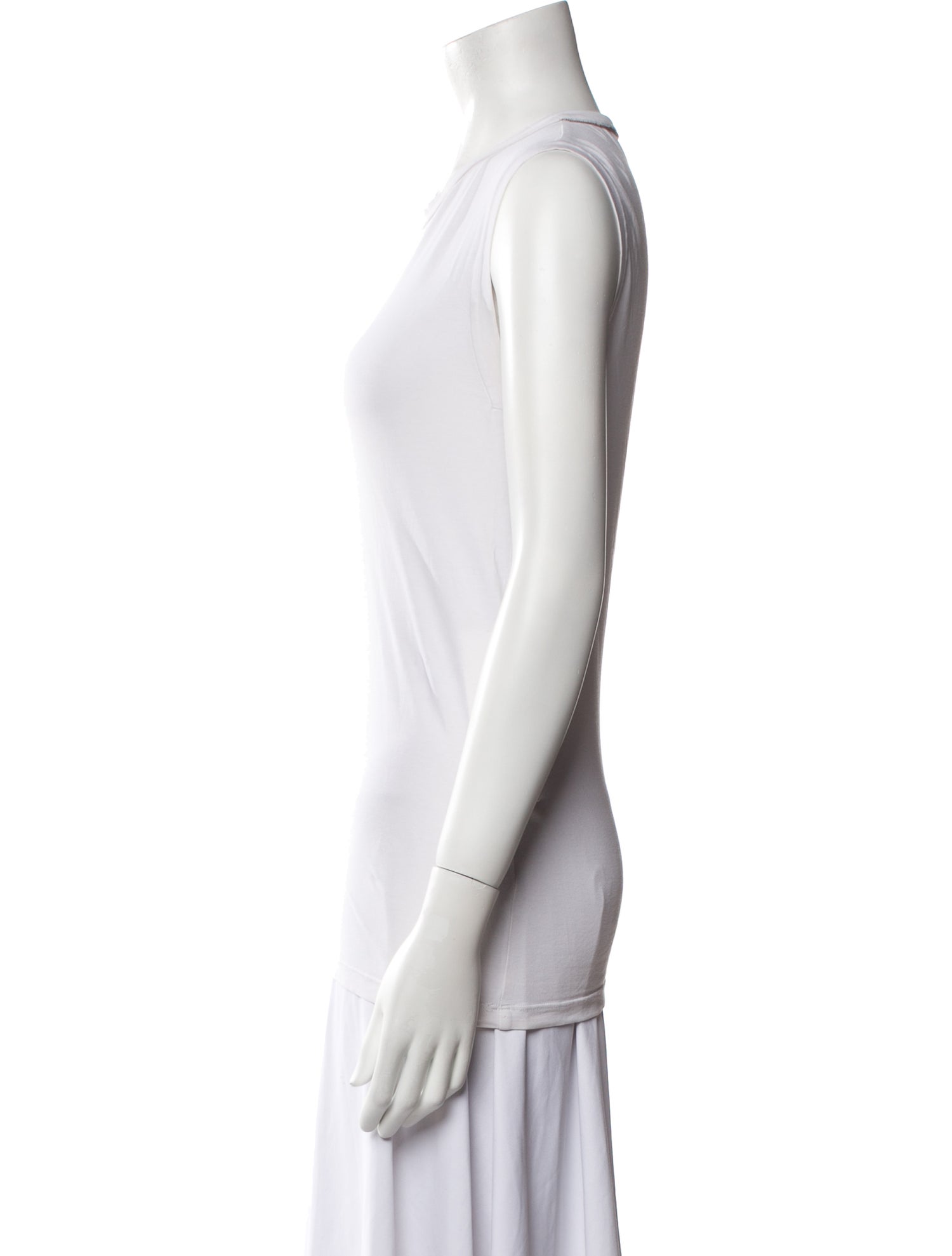 Brunello Cucinelli Crew Neck Sleeveless Top