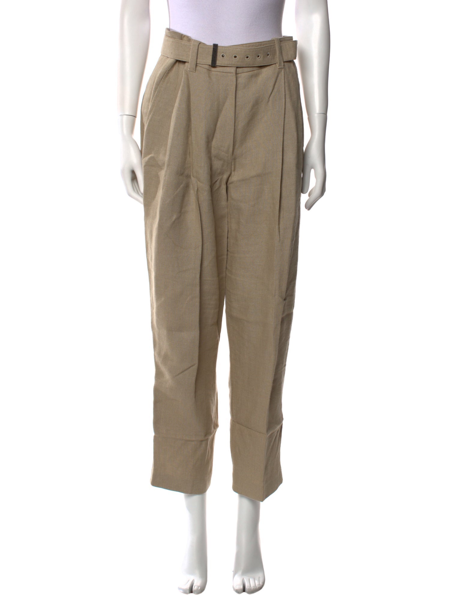 Brunello Cucinelli Linen Straight Leg Pants