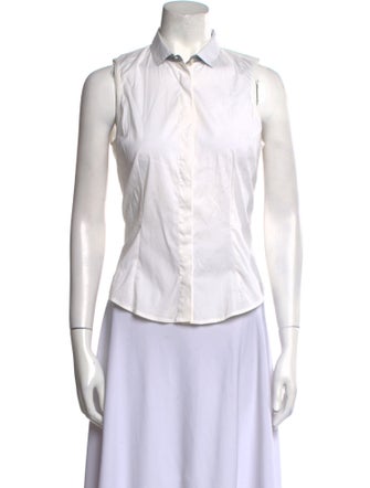 Brunello Cucinelli Sleeveless Button-Up Top