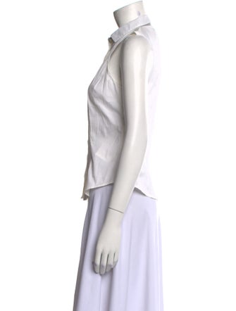 Brunello Cucinelli Sleeveless Button-Up Top