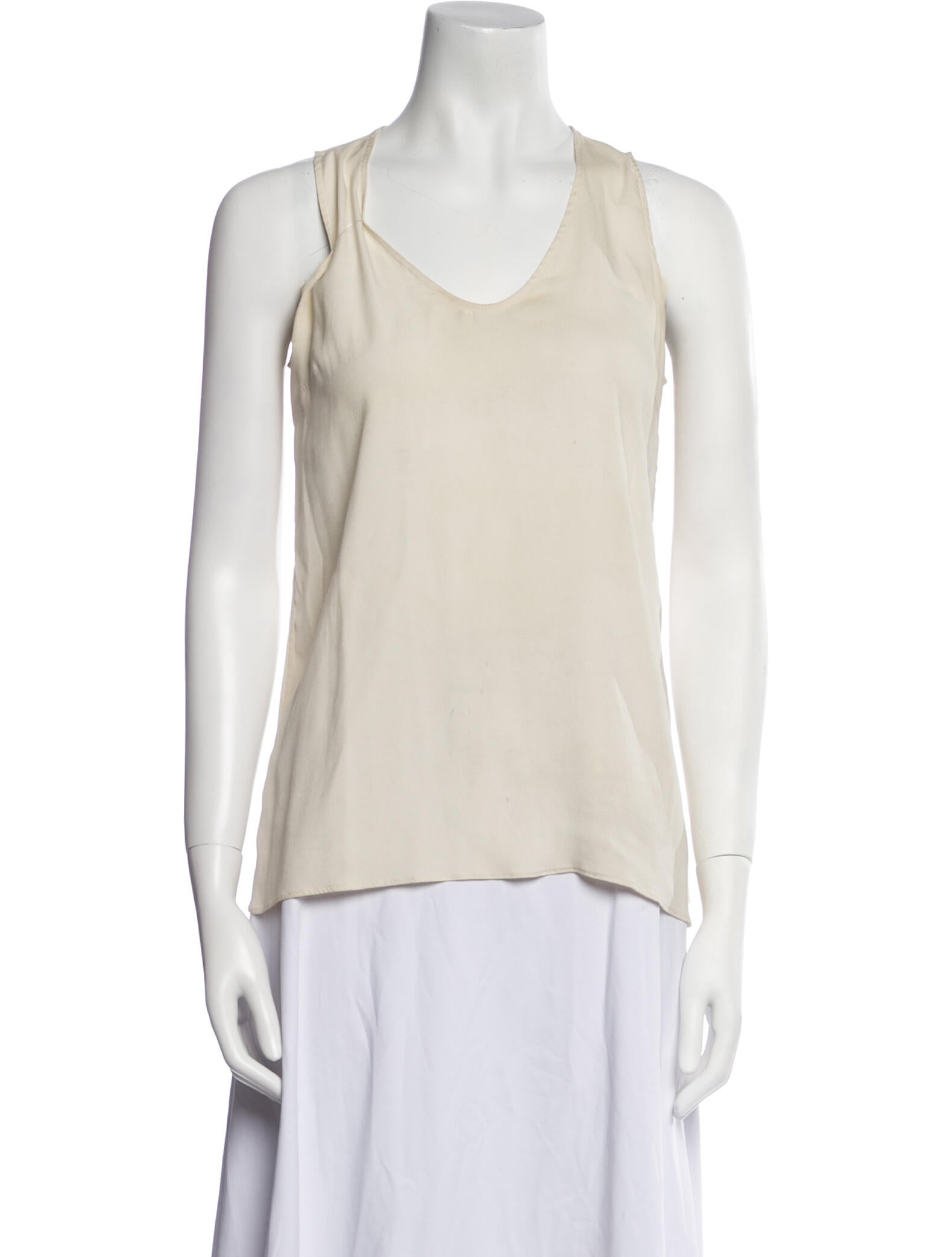 Brunello Cucinelli Silk Scoop Neck Top