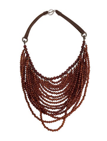 Brunello Cucinelli Hessonite Garnet Beaded Multistrand Necklace