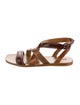 Brunello Cucinelli Monili Leather Gladiator Sandals