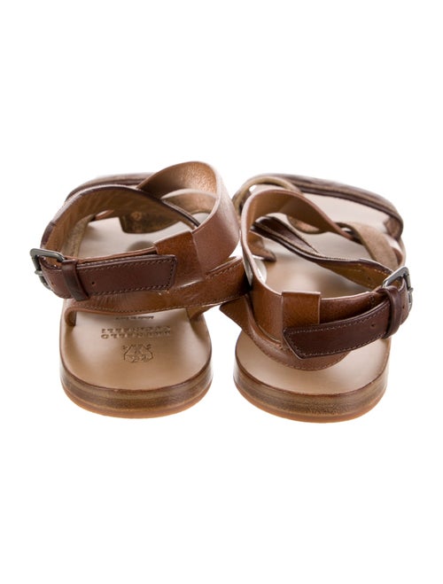 Brunello Cucinelli Monili Leather Gladiator Sandals