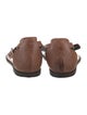 Brunello Cucinelli Monili Leather T-Strap Sandals