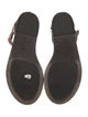 Brunello Cucinelli Monili Leather T-Strap Sandals