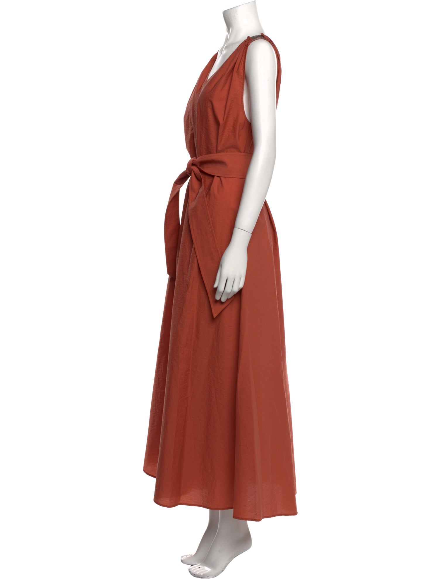 Brunello Cucinelli V-Neck Long Dress