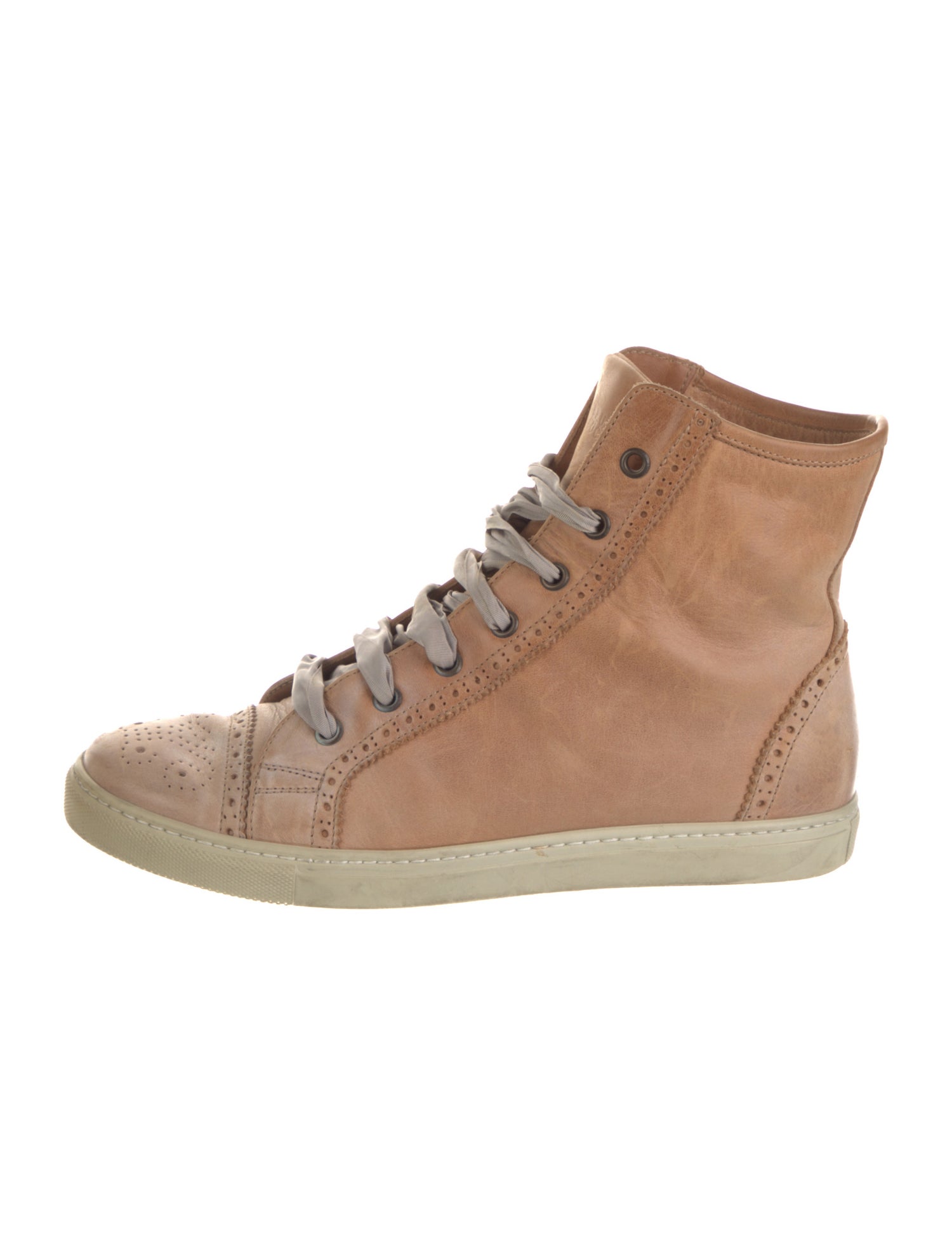 Brunello Cucinelli Leather Lace-Up Boots