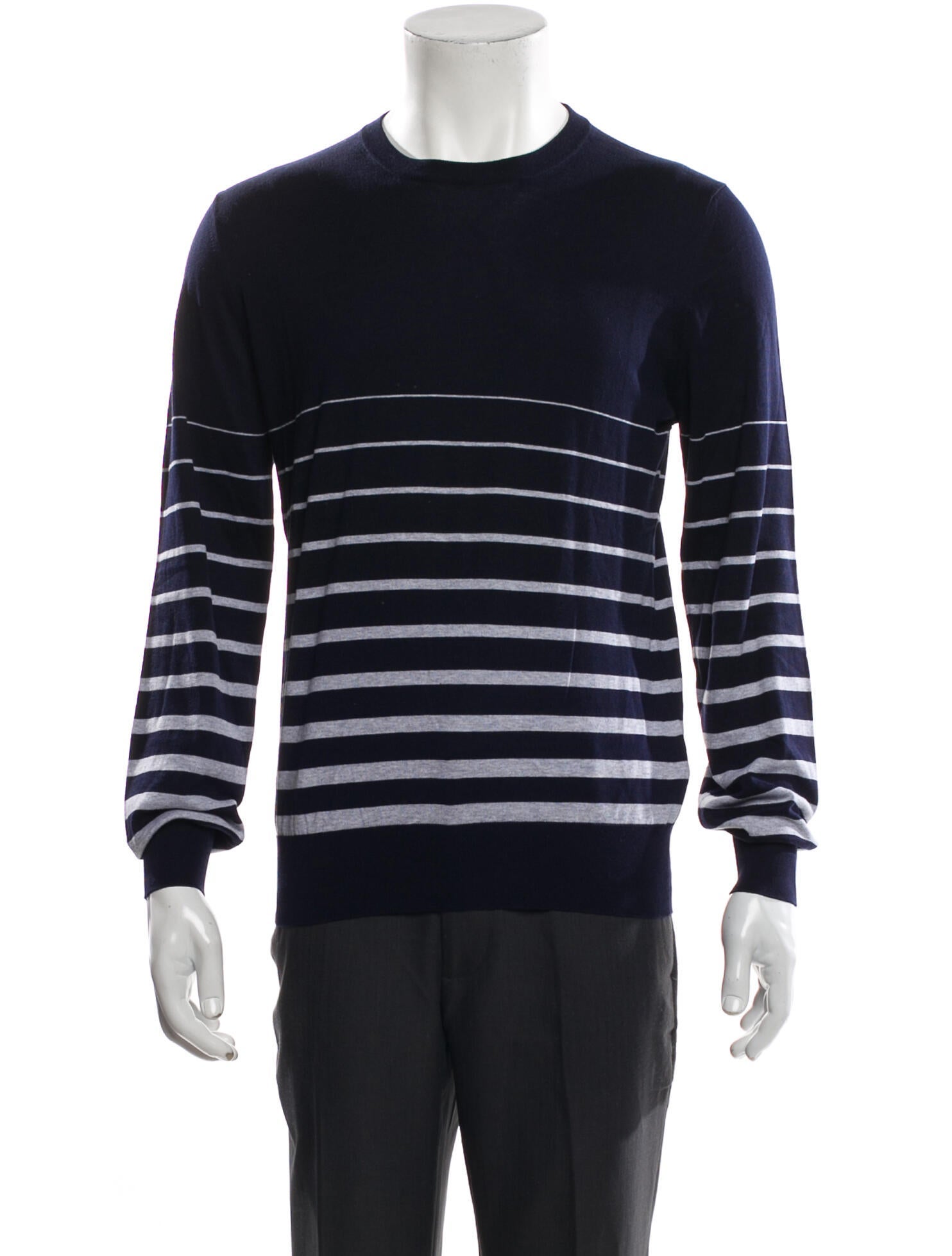Brunello Cucinelli Striped Crew Neck Pullover