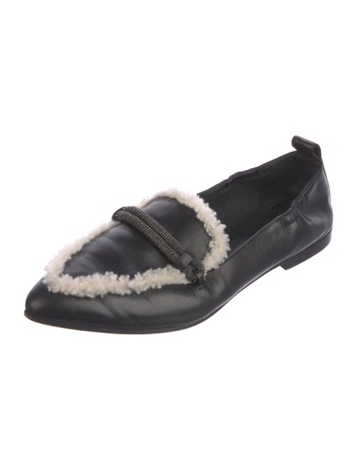 Brunello Cucinelli Leather Animal Print Loafers