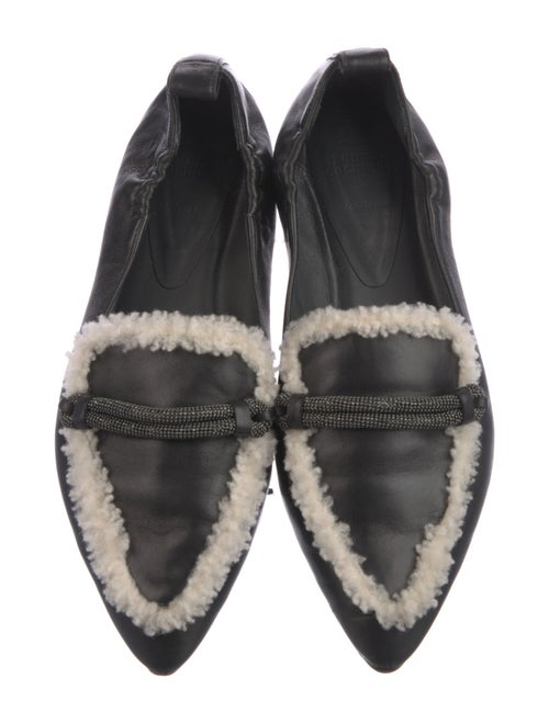 Brunello Cucinelli Leather Animal Print Loafers