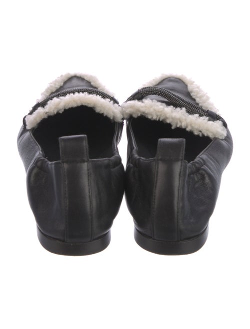 Brunello Cucinelli Leather Animal Print Loafers