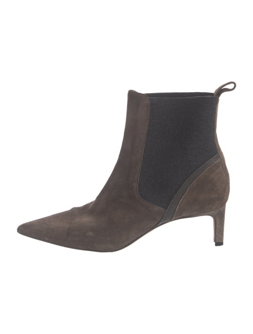 Brunello Cucinelli Monili Suede Chelsea Boots