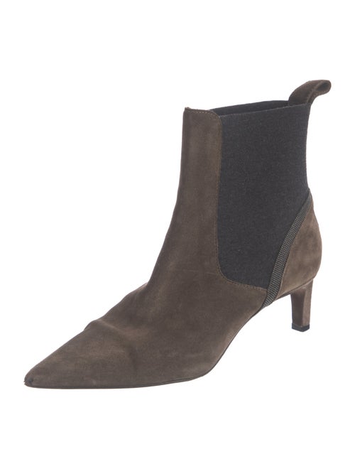Brunello Cucinelli Monili Suede Chelsea Boots
