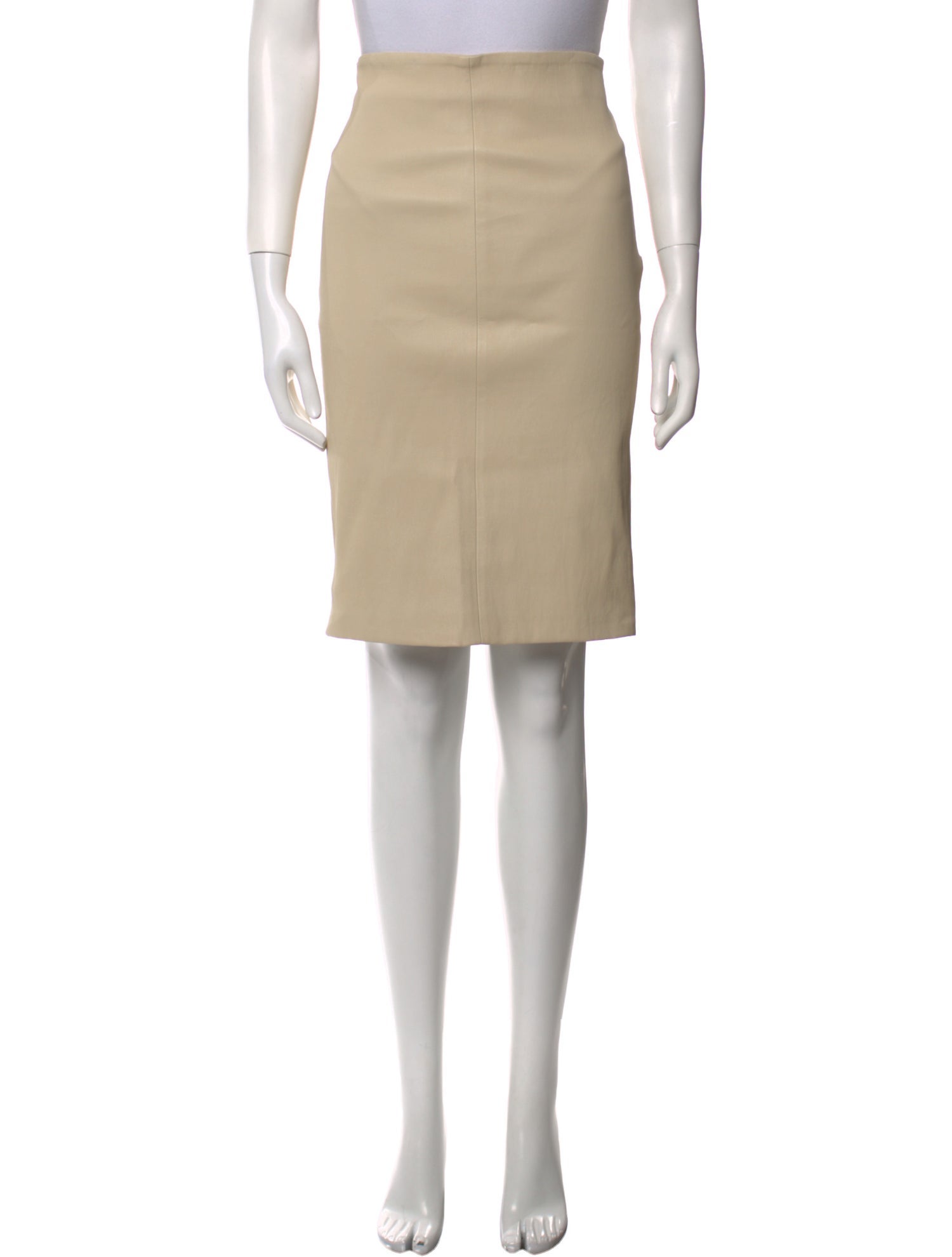 Brunello Cucinelli Leather Knee-Length Skirt
