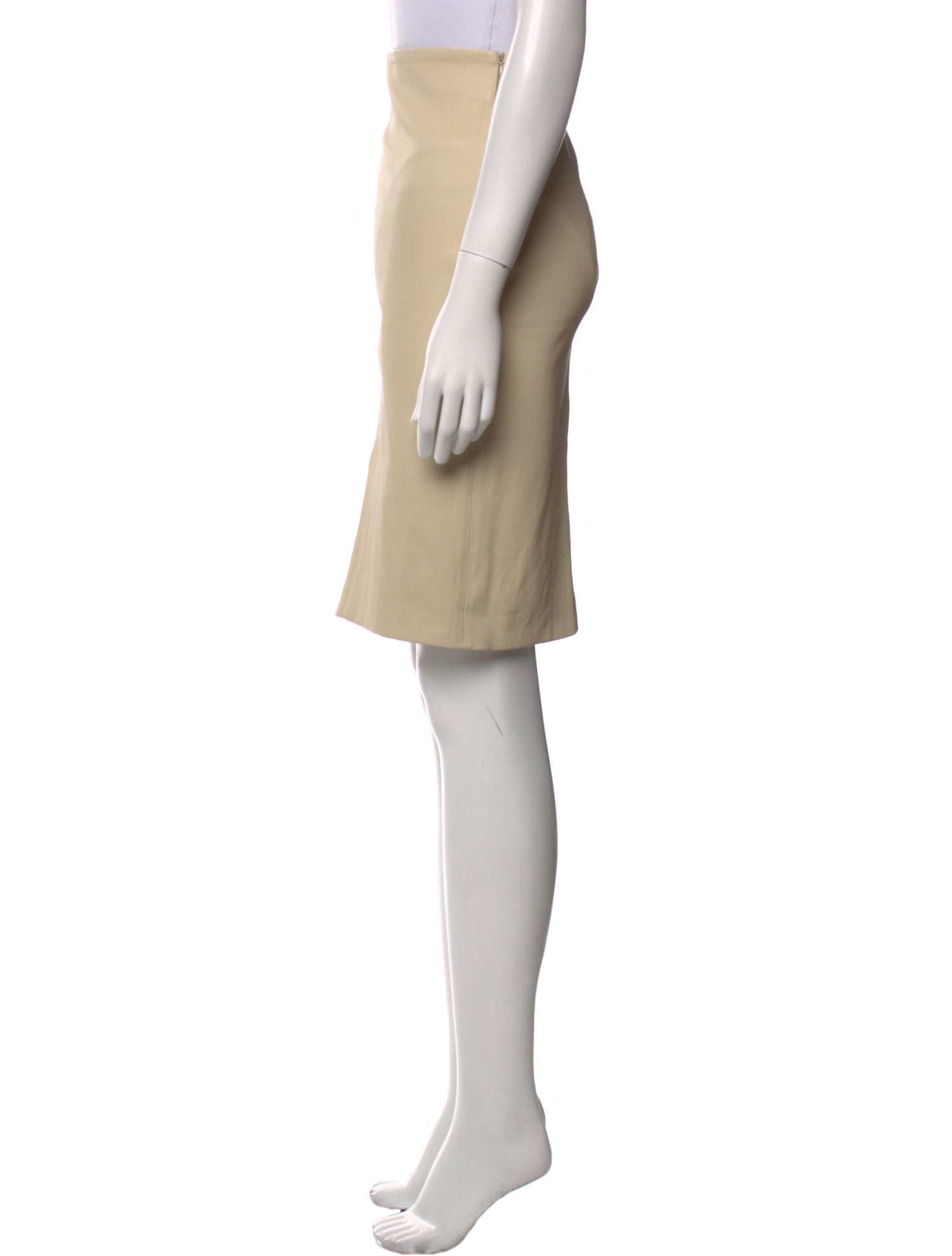 Brunello Cucinelli Leather Knee-Length Skirt