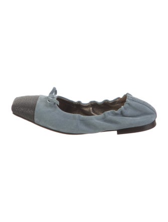 Brunello Cucinelli Suede Printed Ballet Flats