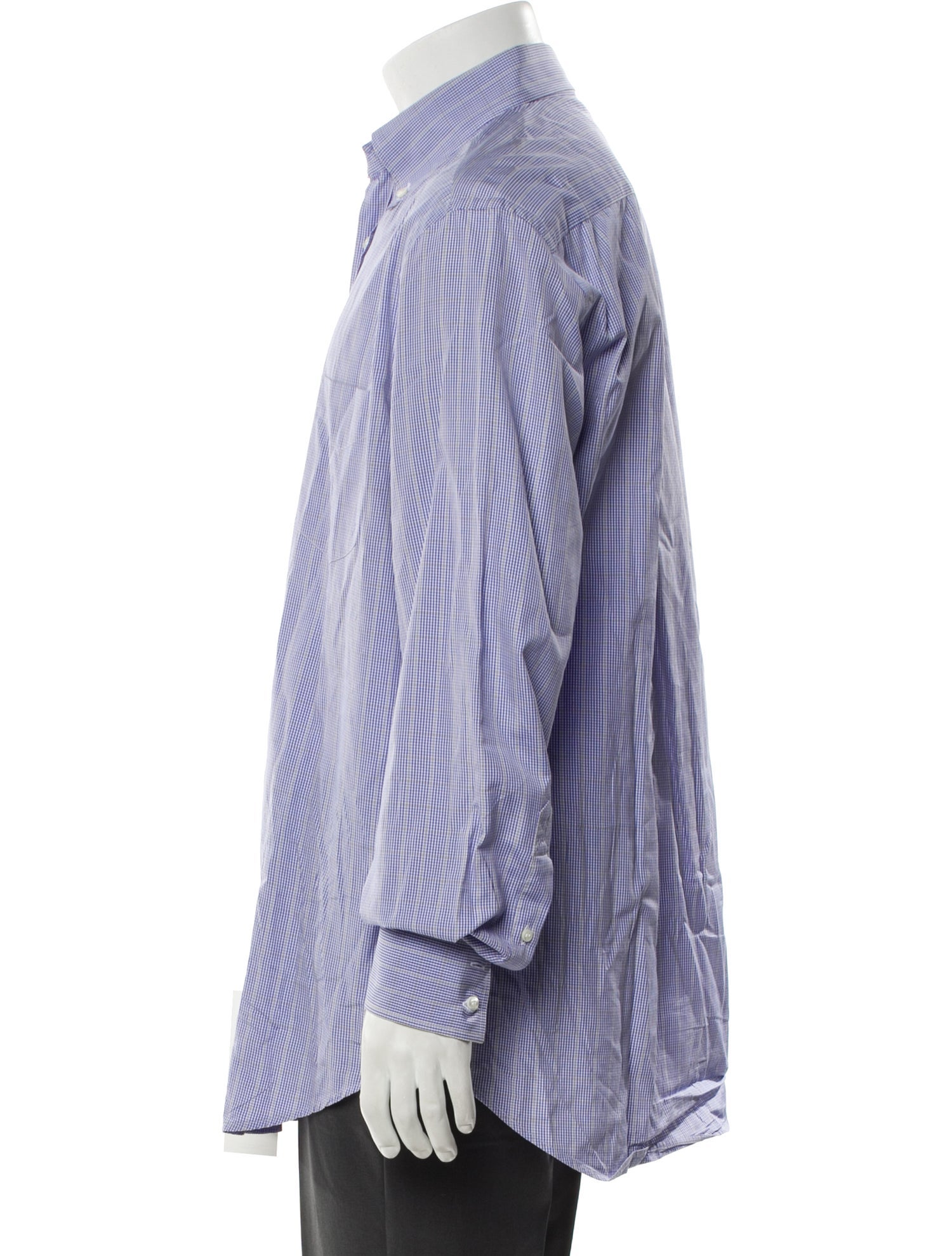 Brunello Cucinelli Plaid Print Long Sleeve Dress Shirt