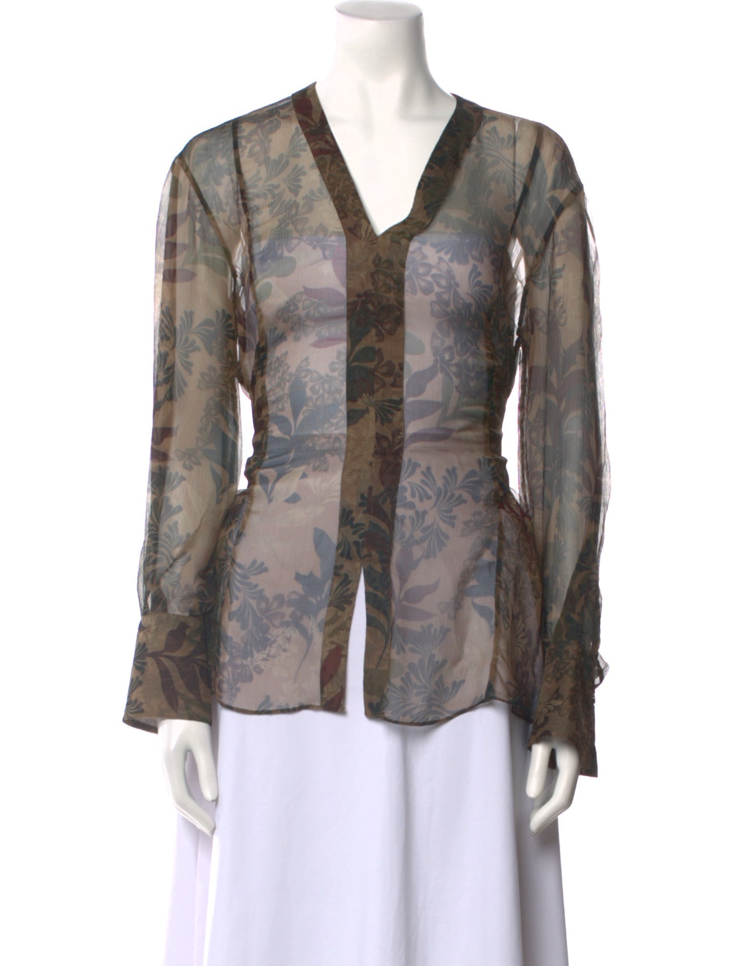 Brunello Cucinelli Silk Printed Blouse